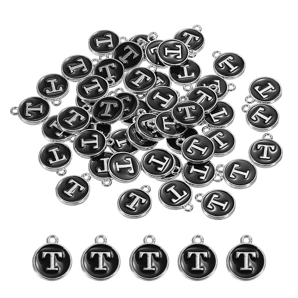9813 Alphabet T Enamel Letter Charm Jewelry Charm Enamel Initial Charm